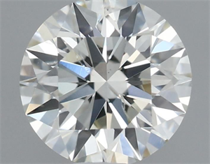 Picture of Natural Diamond 0.52 Carats, Round with Excellent Cut, I Color, SI2 Clarity and Certified by IGI