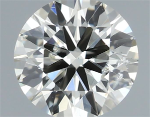 Picture of Natural Diamond 0.52 Carats, Round with Excellent Cut, I Color, SI2 Clarity and Certified by IGI
