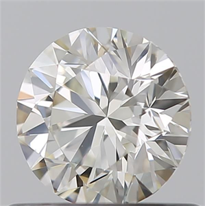 Picture of Natural Diamond 0.56 Carats, Round with Excellent Cut, J Color, VVS1 Clarity and Certified by GIA