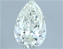 Natural Diamond 1.02 Carats, Pear with  Cut, H Color, IF Clarity and Certified by IGI