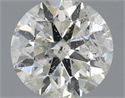 Natural Diamond 0.50 Carats, Round with Excellent Cut, H Color, I1 Clarity and Certified by IGI
