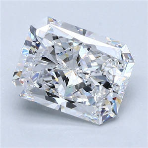 Picture of Natural Diamond 2.50 Carats, Radiant with  Cut, D Color, VS2 Clarity and Certified by GIA