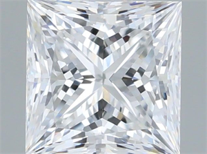 Picture of Natural Diamond 0.72 Carats, Princess with  Cut, E Color, VVS2 Clarity and Certified by GIA