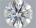 Natural Diamond 0.57 Carats, Round with Excellent Cut, H Color, VVS2 Clarity and Certified by IGI