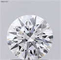 Lab Grown Diamond 1.07 Carats, Round with Ideal Cut, E Color, VVS2 Clarity and Certified by IGI