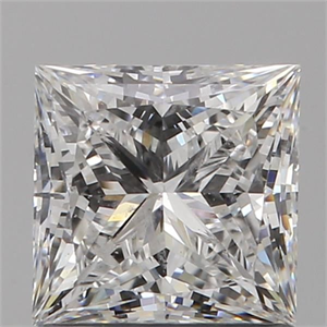 Picture of Natural Diamond 1.02 Carats, Princess with  Cut, E Color, SI2 Clarity and Certified by GIA