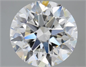 Natural Diamond 4.02 Carats, Round with Excellent Cut, G Color, VS2 Clarity and Certified by IGI