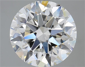 Picture of Natural Diamond 4.02 Carats, Round with Excellent Cut, G Color, VS2 Clarity and Certified by IGI