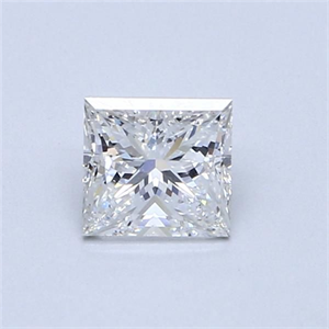 Picture of Natural Diamond 0.72 Carats, Princess with  Cut, F Color, VS2 Clarity and Certified by GIA