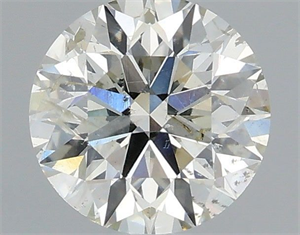 Picture of Natural Diamond 0.72 Carats, Round with Excellent Cut, K Color, SI2 Clarity and Certified by IGI
