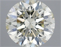 Natural Diamond 0.71 Carats, Round with Excellent Cut, K Color, SI2 Clarity and Certified by IGI