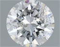 Natural Diamond 1.01 Carats, Round with Excellent Cut, G Color, I1 Clarity and Certified by IGI