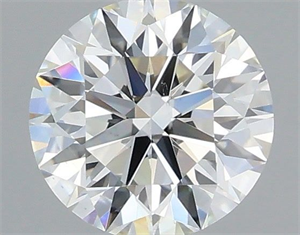 Picture of Natural Diamond 0.57 Carats, Round with Excellent Cut, H Color, VS2 Clarity and Certified by IGI