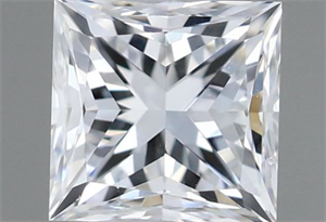 Picture of Natural Diamond 0.51 Carats, Princess with  Cut, D Color, SI2 Clarity and Certified by GIA
