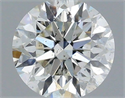 Natural Diamond 0.52 Carats, Round with Excellent Cut, I Color, SI1 Clarity and Certified by IGI