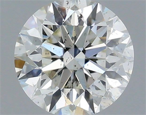 Picture of Natural Diamond 0.52 Carats, Round with Excellent Cut, I Color, SI1 Clarity and Certified by IGI