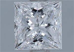 Picture of Natural Diamond 0.78 Carats, Princess with  Cut, E Color, VS1 Clarity and Certified by GIA