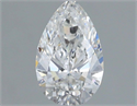 Natural Diamond 0.61 Carats, Pear with  Cut, F Color, VVS2 Clarity and Certified by GIA