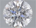 Natural Diamond 1.08 Carats, Round with Excellent Cut, F Color, I1 Clarity and Certified by IGI