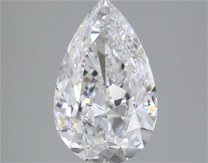 Picture of Natural Diamond 3.00 Carats, Pear with  Cut, D Color, SI1 Clarity and Certified by GIA
