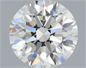 Natural Diamond 0.90 Carats, Round with Excellent Cut, H Color, VVS2 Clarity and Certified by IGI