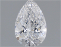 Natural Diamond 0.53 Carats, Pear with  Cut, D Color, VS2 Clarity and Certified by GIA