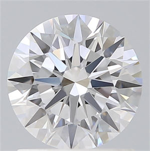 Picture of Lab Grown Diamond 1.23 Carats, Round with Ideal Cut, D Color, VVS2 Clarity and Certified by IGI