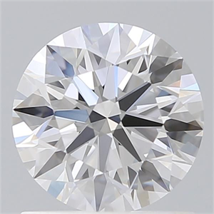 Picture of Lab Grown Diamond 1.10 Carats, Round with Ideal Cut, D Color, VVS2 Clarity and Certified by IGI