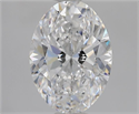 Natural Diamond 1.50 Carats, Oval with  Cut, D Color, SI1 Clarity and Certified by GIA
