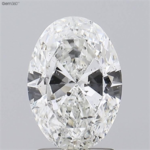 Picture of Natural Diamond 1.70 Carats, Oval with  Cut, G Color, SI2 Clarity and Certified by IGI