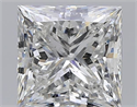 Diamante Natural 3.82 quilates, Princesa , Color H, claridad SI2 y certificado GIA