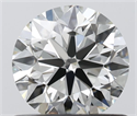 Natural Diamond 0.70 Carats, Round with Excellent Cut, I Color, IF Clarity and Certified by IGI