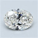 Natural Diamond 1.21 Carats, Oval with  Cut, H Color, VVS2 Clarity and Certified by GIA