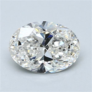 Picture of Natural Diamond 1.21 Carats, Oval with  Cut, H Color, VVS2 Clarity and Certified by GIA