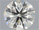 Natural Diamond 0.50 Carats, Round with Excellent Cut, J Color, SI1 Clarity and Certified by IGI