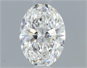Natural Diamond 0.57 Carats, Oval with  Cut, H Color, VS1 Clarity and Certified by GIA
