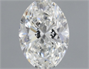 Natural Diamond 0.51 Carats, Oval with  Cut, H Color, VVS2 Clarity and Certified by GIA