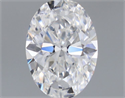 Natural Diamond 0.42 Carats, Oval with  Cut, D Color, VVS1 Clarity and Certified by GIA