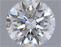 Natural Diamond 0.55 Carats, Round with Excellent Cut, H Color, VVS2 Clarity and Certified by GIA