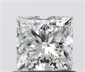 Natural Diamond 0.73 Carats, Princess with  Cut, H Color, VS1 Clarity and Certified by IGI