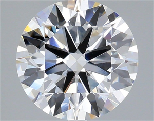 Picture of Lab Grown Diamond 3.48 Carats, Round with Ideal Cut, E Color, VS2 Clarity and Certified by IGI