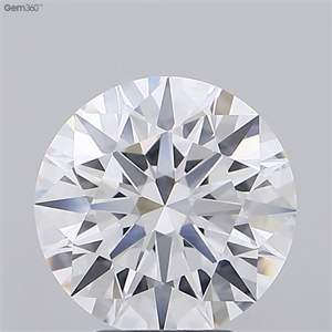Picture of Lab Grown Diamond 4.14 Carats, Round with Ideal Cut, D Color, VVS2 Clarity and Certified by IGI