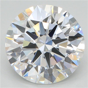 Picture of Lab Grown Diamond 3.09 Carats, Round with Ideal Cut, E Color, VVS2 Clarity and Certified by IGI