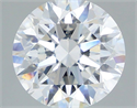 Lab Grown Diamond 3.02 Carats, Round with Excellent Cut, D Color, VVS2 Clarity and Certified by IGI