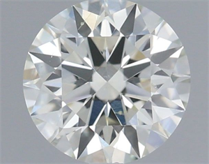 Picture of Natural Diamond 0.42 Carats, Round with Excellent Cut, J Color, SI1 Clarity and Certified by IGI