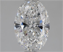 Natural Diamond 1.01 Carats, Oval with  Cut, D Color, SI2 Clarity and Certified by GIA