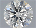 Natural Diamond 0.45 Carats, Round with Excellent Cut, J Color, SI1 Clarity and Certified by IGI
