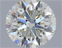 Natural Diamond 0.52 Carats, Round with Excellent Cut, I Color, SI2 Clarity and Certified by IGI