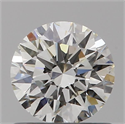 Natural Diamond 0.72 Carats, Round with Excellent Cut, H Color, VS2 Clarity and Certified by GIA