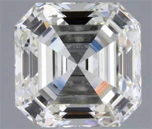 Picture of Natural Diamond 0.93 Carats, Asscher with  Cut, J Color, VVS2 Clarity and Certified by GIA